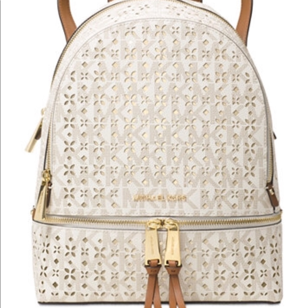Michael Kors Rhea Zip Medium Perforated Backpack